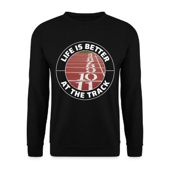Hurdles Hurdling Hurdler Running Runner Athletes - Unisex Sweatshirt - black - Front - Alina (178cm) & Michal (187cm)