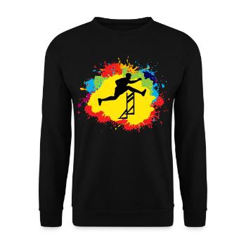Hurdles Hurdling Hurdler Running Runner Athletes - Unisex Sweatshirt - black - Front - Alina (178cm) & Michal (187cm)