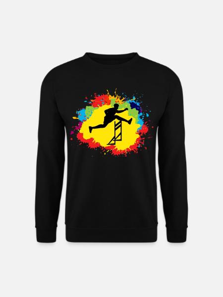 Hurdles Hurdling Hurdler Running Runner Athletes - Unisex Sweatshirt - black