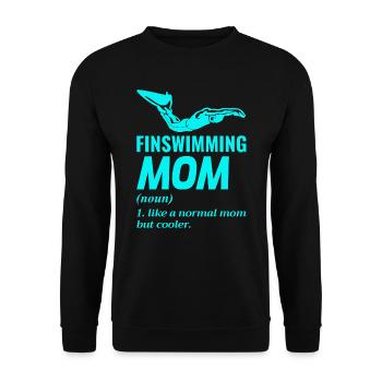 Finswimming Mom Swimming Swimmer Swim Water sport - Unisex Sweatshirt - black - Front - Alina (178cm) & Michal (187cm)