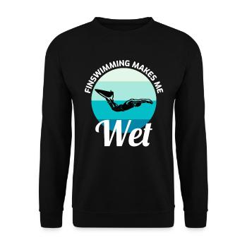 Finswimming Swimming Swimmer Swim Water Sport - Unisex Sweatshirt - black - Front - Alina (178cm) & Michal (187cm)
