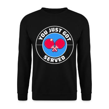 Ping Pong Master Entraîneur de Tennis de Table Paddle Player - Sweat-shirt Unisexe - noir - Devant - Alina (178cm) & Michal (187cm)