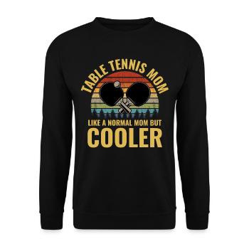 Tischtennis Tischtennis Paddel Mama Mütter Tag - Unisex Pullover - Schwarz - Vorne - Alina (178cm) & Michal (187cm)