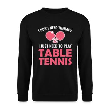 Ping Pong Master Entraîneur de Tennis de Table Paddle Player - Sweat-shirt Unisexe - noir - Devant - Alina (178cm) & Michal (187cm)