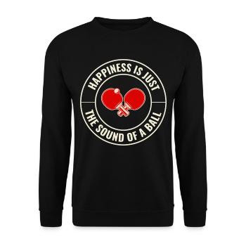 Ping Pong Master Entraîneur de Tennis de Table Paddle Player - Sweat-shirt Unisexe - noir - Devant - Alina (178cm) & Michal (187cm)