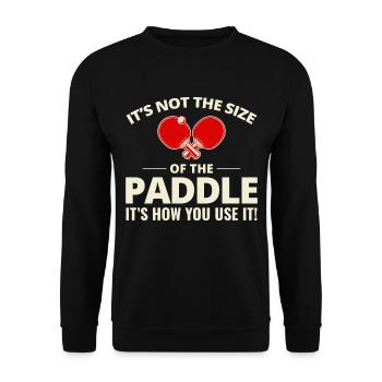 Ping Pong Master Entraîneur de Tennis de Table Paddle Player - Sweat-shirt Unisexe - noir - Devant - Alina (178cm) & Michal (187cm)