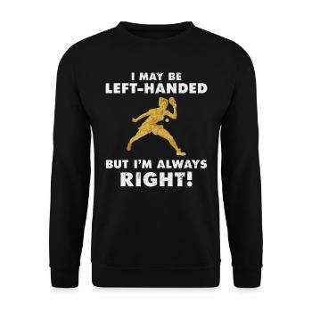 Ping Pong Master Table Tennis Coach Paddle Player - Unisex Sweatshirt - black - Front - Alina (178cm) & Michal (187cm)