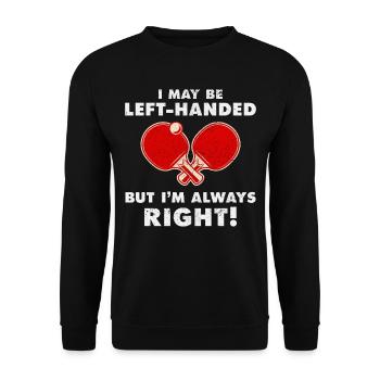 Ping Pong Master Table Tennis Coach Paddle Player - Unisex Sweatshirt - black - Front - Alina (178cm) & Michal (187cm)