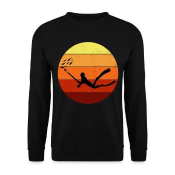 Speerfischen Speerfischen Vintage Retro - Unisex Pullover - Schwarz - Vorne - Alina (178cm) & Michal (187cm)