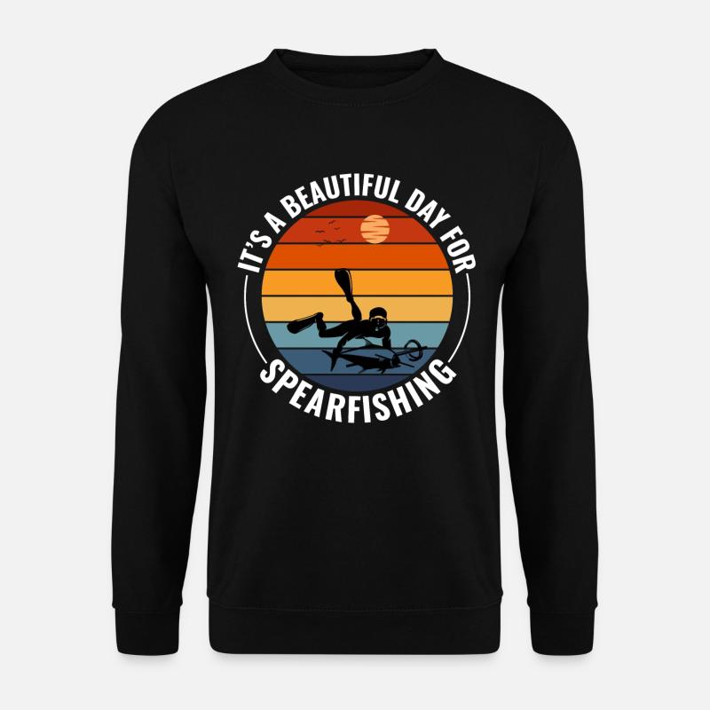 Speerfischen Speerfischen Speerfischer Fischen - Unisex Pullover - Schwarz