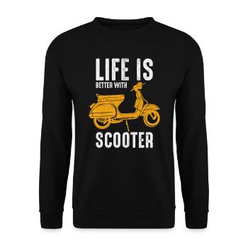 Scooter Rider Scootering Motorbike Moped Funny - Unisex Sweatshirt - black - Front - Alina (178cm) & Michal (187cm)