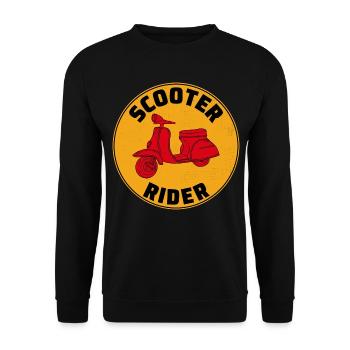 Scooter Rider Scootering Motorbike Moped Bike - Unisex Sweatshirt - black - Front - Alina (178cm) & Michal (187cm)