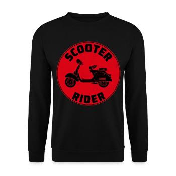 Scooter Rider Scootering Motorbike Moped Bike - Unisex Sweatshirt - black - Front - Alina (178cm) & Michal (187cm)