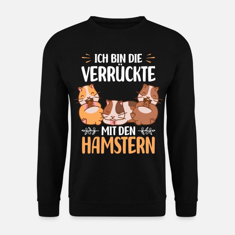 Hamster Mädchen - Unisex Pullover - Schwarz