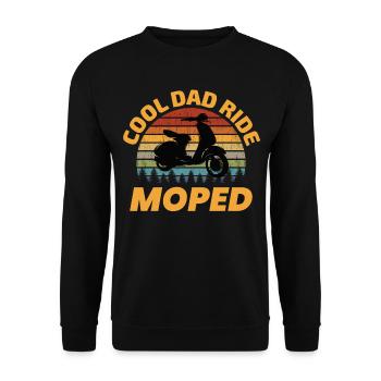 Scooter Rider Motorbike Moped Bike Dad Fathers day - Unisex Sweatshirt - black - Front - Alina (178cm) & Michal (187cm)