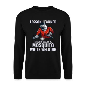 Welding Welder Metal Construction Ironworker Funny - Unisex Sweatshirt - black - Front - Alina (178cm) & Michal (187cm)