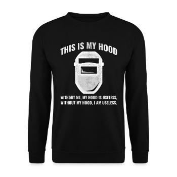 Welding Welder Metal Construction Ironworker - Unisex Sweatshirt - black - Front - Alina (178cm) & Michal (187cm)