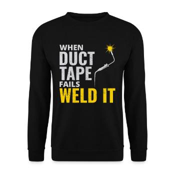 Welding Welder Metal Construction Ironworker - Unisex Sweatshirt - black - Front - Alina (178cm) & Michal (187cm)
