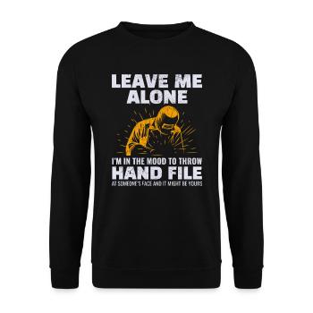 Weld Welding Welder Metal Construction Ironworker - Unisex Sweatshirt - black - Front - Alina (178cm) & Michal (187cm)