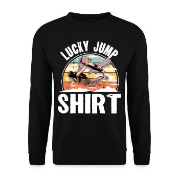 Skydiving Parachuting Parachute - Unisex Sweatshirt - black - Front - Alina (178cm) & Michal (187cm)