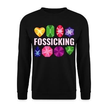 Geologie des Gesteinssammelns Steinhund Fossicking - Unisex Pullover - Schwarz - Vorne - Alina (178cm) & Michal (187cm)