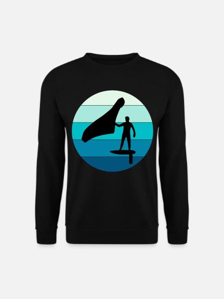 Wing Foiling Hydrofoil Surfing Surf Water Sport - Unisex Sweatshirt - black