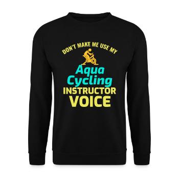 Aqua Cycling Piscine Fitness Training Drôle - Sweat-shirt Unisexe - noir - Devant - Alina (178cm) & Michal (187cm)