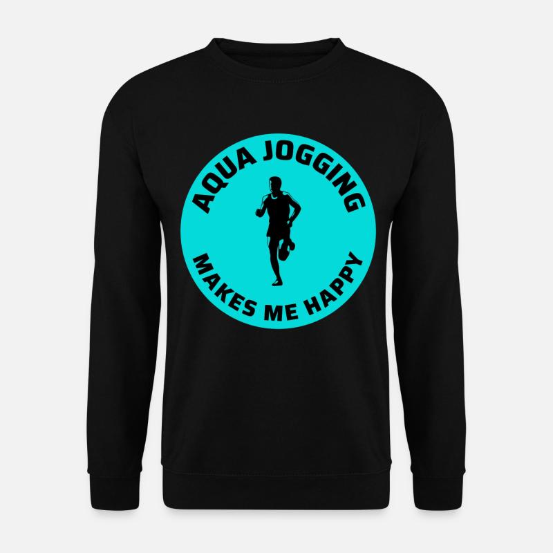 Deep Water Aqua jogging Pool Running Fitness - Unisex Pullover - Schwarz