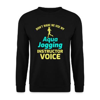 Deep Water Aqua jogging Pool Running Fitness - Unisex Sweatshirt - black - Front - Alina (178cm) & Michal (187cm)