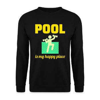 Water Aerobics Aquatic fitness Aqua Exercise Pool - Unisex Sweatshirt - black - Front - Alina (178cm) & Michal (187cm)