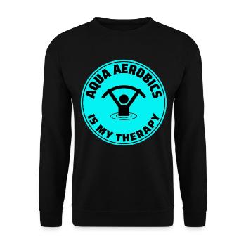 Water Aerobics Aquatic fitness Aqua Exercise - Unisex Sweatshirt - black - Front - Alina (178cm) & Michal (187cm)