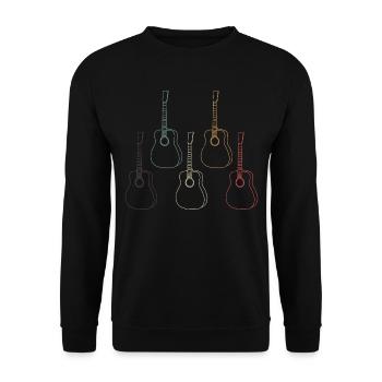 Basse Guitariste Musicien Bassiste - Sweat-shirt Unisexe - noir - Devant - Alina (178cm) & Michal (187cm)