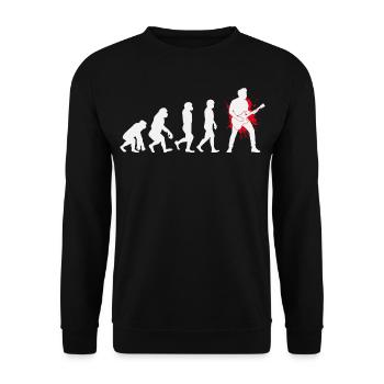 Basse Guitariste Musicien Bassiste Evolution - Sweat-shirt Unisexe - noir - Devant - Alina (178cm) & Michal (187cm)