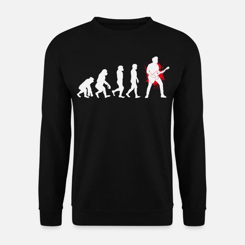 Basse Guitariste Musicien Bassiste Evolution - Sweat-shirt Unisexe - noir