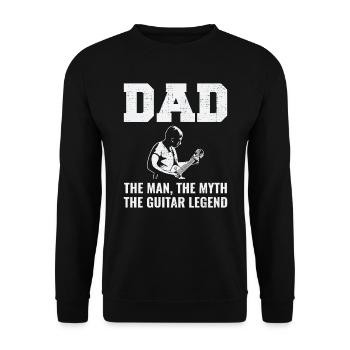 Basse Guitare Papa Musicien Musicien Bassiste Fête des pères - Sweat-shirt Unisexe - noir - Devant - Alina (178cm) & Michal (187cm)