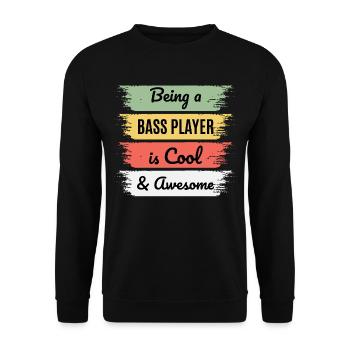 Bass Guitar Player Music Musician Bassist Funny - Unisex Sweatshirt - black - Front - Alina (178cm) & Michal (187cm)