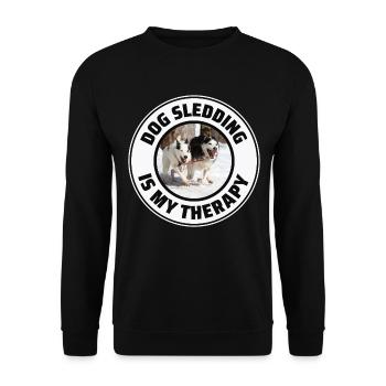 Husky Schlitten Hunderennen Alaskan Racers - Unisex Pullover - Schwarz - Vorne - Alina (178cm) & Michal (187cm)
