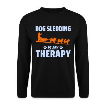 Husky Schlitten Schlitten Hunderennen Alaskan Racers Vater - Unisex Pullover - Schwarz - Vorne - Alina (178cm) & Michal (187cm)