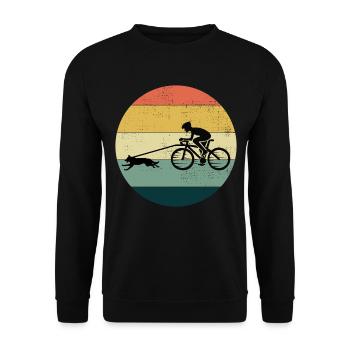 Bikejoring DogScooting Dog Sport Bike Bicycle Ride - Sweat-shirt Unisexe - noir - Devant - Alina (178cm) & Michal (187cm)