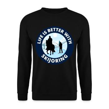 Ski de cheval Ski de sport d’hiver extrême - Sweat-shirt Unisexe - noir - Devant - Alina (178cm) & Michal (187cm)