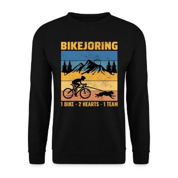Bikejoring DogScooting Dog Sport Bike Bicycle Ride - Sweat-shirt Unisexe - noir - Devant - Alina (178cm) & Michal (187cm)