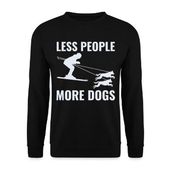 Hund Skijöring Extremsport Skirennen - Unisex Pullover - Schwarz - Vorne - Alina (178cm) & Michal (187cm)