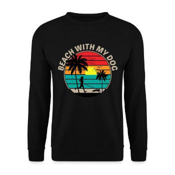 Beach Canicross Trail Running Dog Sport Outdoor - Unisex Sweatshirt - black - Front - Alina (178cm) & Michal (187cm)