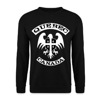 Quebec - Unisex Pullover - Schwarz - Vorne - Alina (178cm) & Michal (187cm)