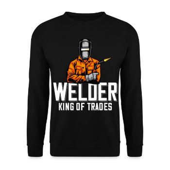 Welder saying for proud metal workers and - Unisex Sweatshirt - black - Front - Alina (178cm) & Michal (187cm)