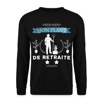 Mon Plants De Retraite Le jardinage - Sweat-shirt Unisexe - noir - Devant - Alina (178cm) & Michal (187cm)