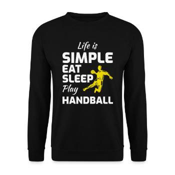 Handball Joueur Sport Équipe Handballeur - Sweat-shirt Unisexe - noir - Devant - Alina (178cm) & Michal (187cm)