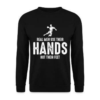 Handball Joueur Sport Équipe Handballeur - Sweat-shirt Unisexe - noir - Devant - Alina (178cm) & Michal (187cm)