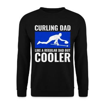 Curling Sweeping Winter Ice Sport Dad Fathers Day - Unisex Sweatshirt - black - Front - Alina (178cm) & Michal (187cm)