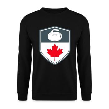 Canadian Curling Team Winter Ice Sport Canada Flag - Unisex Sweatshirt - black - Front - Alina (178cm) & Michal (187cm)